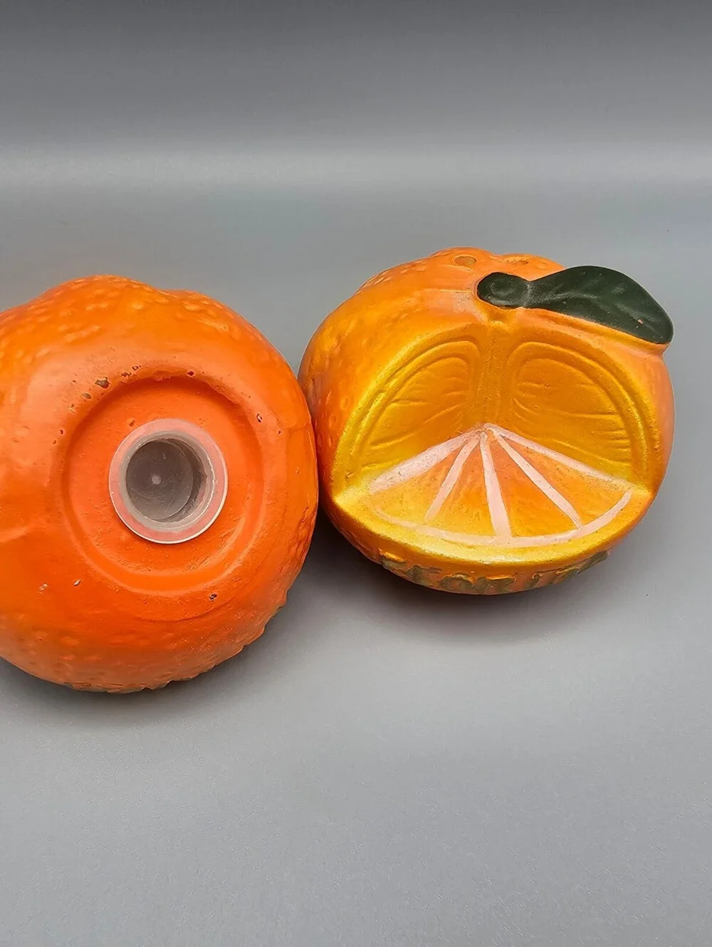 Vintage Florida Orange Ceramic Salt and Pepper Shakers